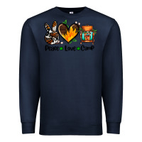 Navy peace love camp ado Premium Sweatshirt - AdoDesignShop