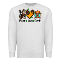 Oatmeal Heather peace love camp ado Premium Sweatshirt - AdoDesignShop