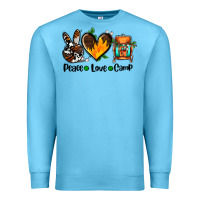 Ocean Blue peace love camp ado Premium Sweatshirt - AdoDesignShop