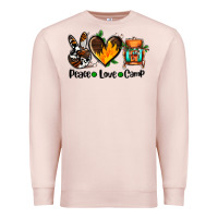 Pale Pink peace love camp ado Premium Sweatshirt - AdoDesignShop