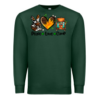 Sports Green peace love camp ado Premium Sweatshirt - AdoDesignShop