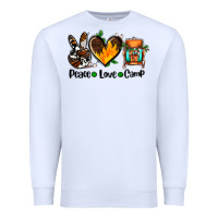 White peace love camp ado Premium Sweatshirt - AdoDesignShop