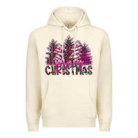 Sandshell Merry Christmas pink  trees Premium Hoodie - CowhideDigitalArt