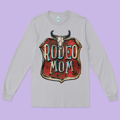 Rodeo Mom Mother's Day Long Sleeve Tee Designed By Fadigitalartstudio