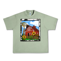 Oil Green rustic western barn olivia Urban Heavy Tee - OliviaCreatesArt