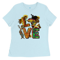 Baby Blue love juneteenth africa Ladies Tee - CowGirlArtShop