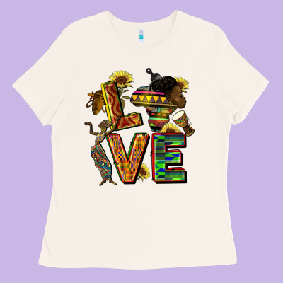 Love Juneteenth Africa Ladies Tee Designed By Cowgirlartshop