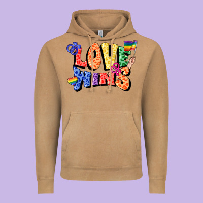 Love Wins Vintage Hoodie Designed By Fadigitalartstudio