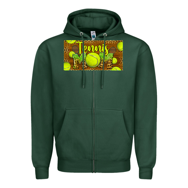 Tennis Mom License Plate Zipper Hoodie by BarkalooDesign | Teevron