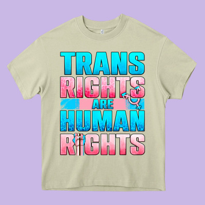 Trans Rights Are Human Rights Heavy Core Tee Designed By Nancycooperartshop