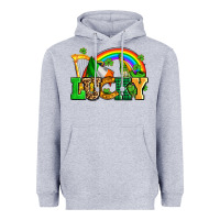 Heather Grey lucky with st patricks elements Heavyweight Hoodie - AdoDesignShop