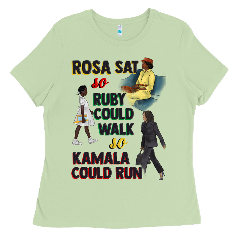 Rosa Sat So Ruby Could Walk So Kamala Could Run Juneteenth Ladies Tee by CowGirlArtShop | Teevron