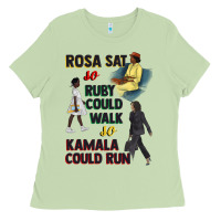 Matcha rosa sat so ruby could walk so kamala could run juneteenth Ladies Tee - CowGirlArtShop