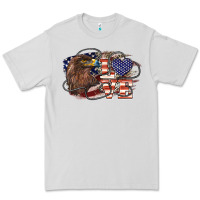 Dove Grey Love America Eagle 4th of july Premium Tee - HowdyJamesFarm
