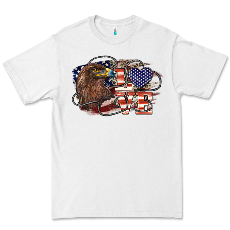Love America Eagle 4th Of July Premium Tee by HowdyJamesFarm | Teevron