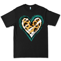 Black Glitter Leopard Heart Premium Tee - Jasminsmagicworld