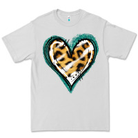 Dove Grey Glitter Leopard Heart Premium Tee - Jasminsmagicworld
