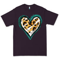 Plum Glitter Leopard Heart Premium Tee - Jasminsmagicworld