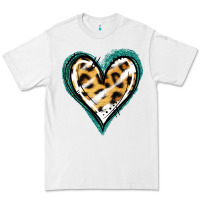 White Glitter Leopard Heart Premium Tee - Jasminsmagicworld