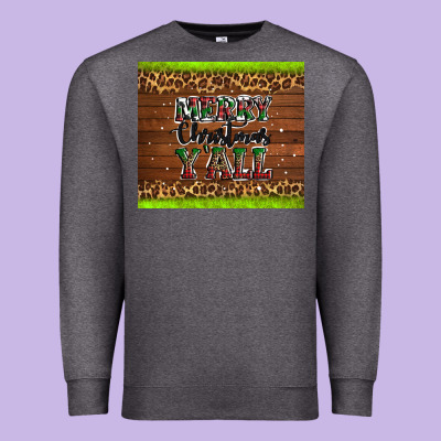 Merry Christmas Y'all Premium Sweatshirt Designed By Adodesignshop
