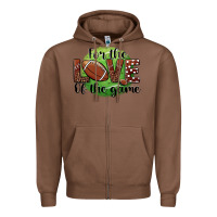Chestnut for the love of the game football Zipper Hoodie - BarkalooDesign