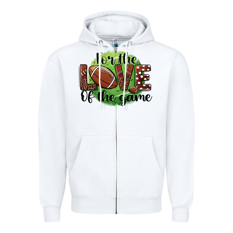 For The Love Of The Game Football Zipper Hoodie by BarkalooDesign | Teevron
