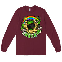 Burgundy St. Patrick's Day Hockey Long Sleeve Tee - FaDigitalArtStudio