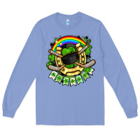 Colony Blue St. Patrick's Day Hockey Long Sleeve Tee - FaDigitalArtStudio
