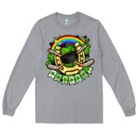 Heather Grey St. Patrick's Day Hockey Long Sleeve Tee - FaDigitalArtStudio