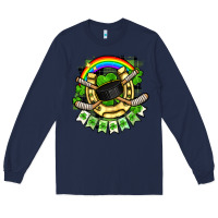 Navy St. Patrick's Day Hockey Long Sleeve Tee - FaDigitalArtStudio