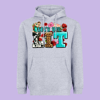 Valentines Day Lets Get Lit Heavyweight Hoodie Designed By Adodesignshop