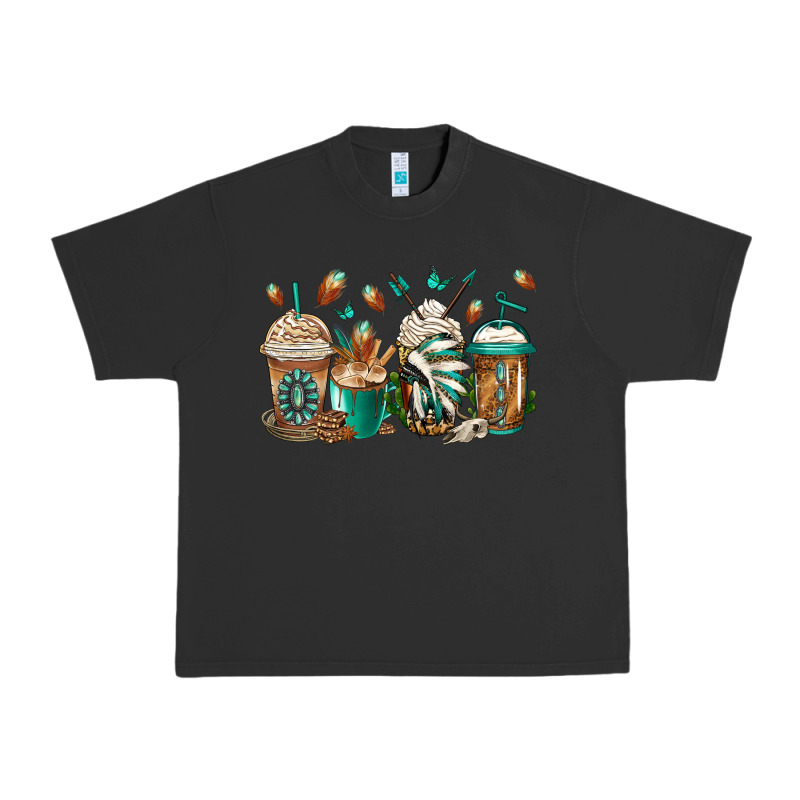 Indian Headdress Coffee Cups Urban Heavy Tee by Jasminsmagicworld | Teevron