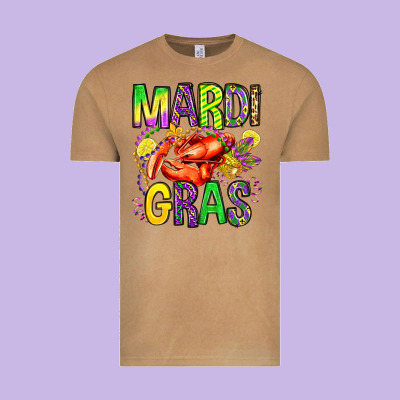 Mardi Gras Crawfish Olivia Vintage Tee Designed By Oliviacreatesart