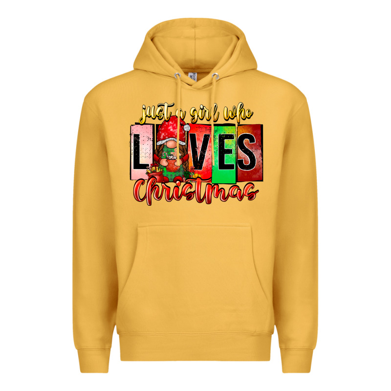 Just A Girl Who Loves Christmas Premium Hoodie by CowhideDigitalArt | Teevron