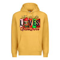 Mustard just a girl who loves christmas Premium Hoodie - CowhideDigitalArt