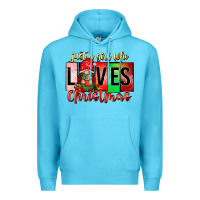 Ocean Blue just a girl who loves christmas Premium Hoodie - CowhideDigitalArt