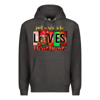 Smoke just a girl who loves christmas Premium Hoodie - CowhideDigitalArt