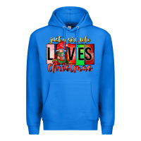 True Royal just a girl who loves christmas Premium Hoodie - CowhideDigitalArt
