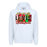 White just a girl who loves christmas Premium Hoodie - CowhideDigitalArt