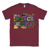Burgundy speech therapist mardi gras cowgirl Classic Tee - CowGirlArtShop