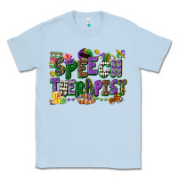 Dusty Blue speech therapist mardi gras cowgirl Classic Tee - CowGirlArtShop