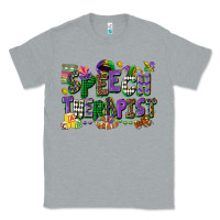 Heather Grey speech therapist mardi gras cowgirl Classic Tee - CowGirlArtShop
