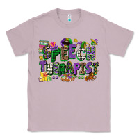 Lilac speech therapist mardi gras cowgirl Classic Tee - CowGirlArtShop