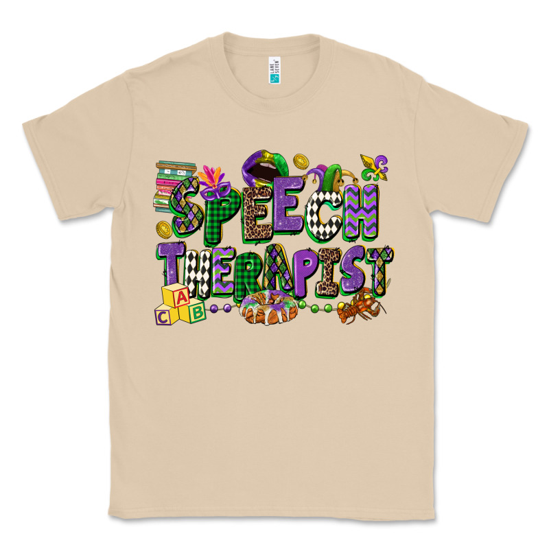 Speech Therapist Mardi Gras Cowgirl Classic Tee by CowGirlArtShop | Teevron