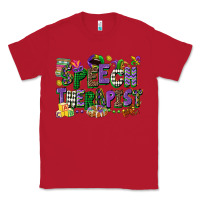 Red speech therapist mardi gras cowgirl Classic Tee - CowGirlArtShop