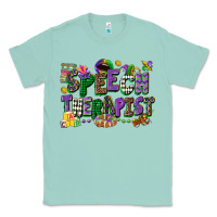 Seafoam speech therapist mardi gras cowgirl Classic Tee - CowGirlArtShop