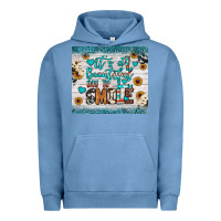 Pigment Pebble Blue it’s a beautiful day to smile Urban Hoodie - JahusDesignShop