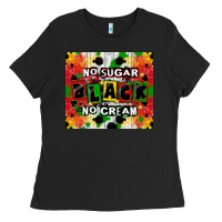 Black no sugar no cream black tumbler Ladies Tee - CowGirlArtShop