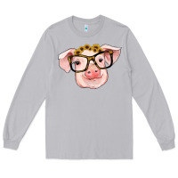 Moon Dust sunflowers with pig Long Sleeve Tee - RanaPortraitStore