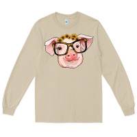 Mushroom sunflowers with pig Long Sleeve Tee - RanaPortraitStore